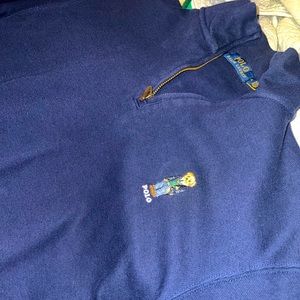 Polo Bear LongSleeve sweater sweatshirt 1/4 zip